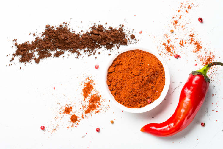 Cayenne pepper and cocoa