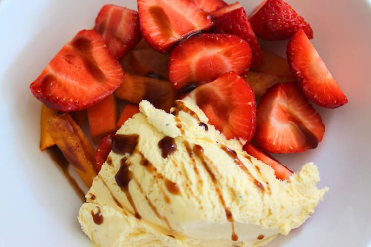 Ice cream topped with balsamic vinegar is one of many weird food combos