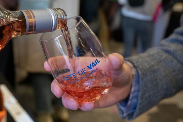 Glass of wine at The Taste of Vail