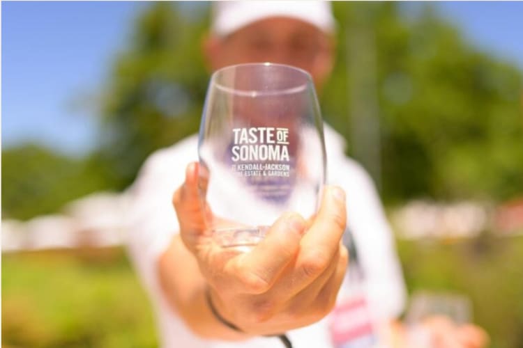 Enjoy wine at Taste of Sonoma