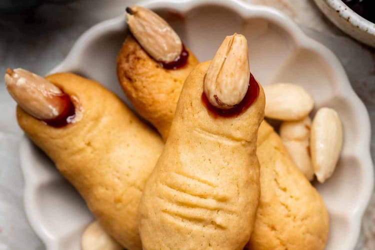 witch finger cookies are a crispy, creepy halloween dessert