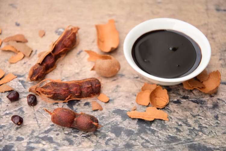 Tamarind Paste served in a bowl