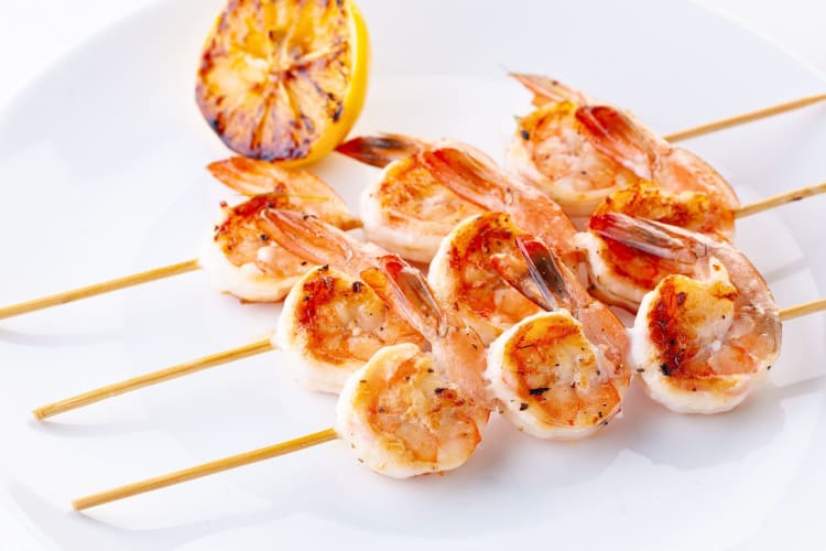 Grilled Garlic Shrimp Skewers