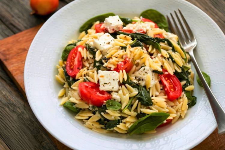 Tomato Spinach Orzo