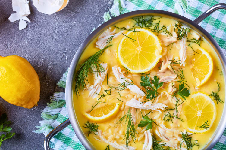Avgolemono-style Greek Lemon Orzo Soup