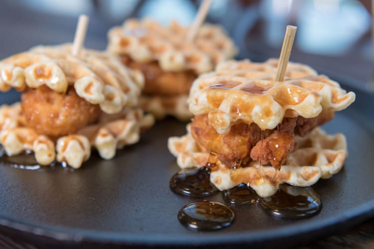 Mini Chicken and Waffles - Sweet Beginnings Blog