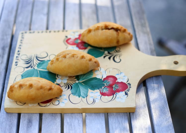 Russian piroshki dumplings