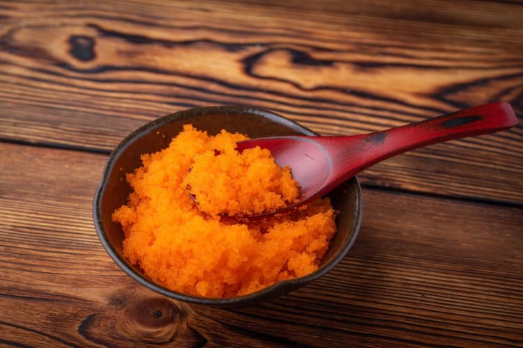 masago spooned out of a small dish