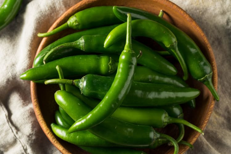 green serrano peppers