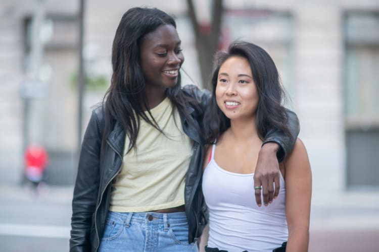 Two women on a date