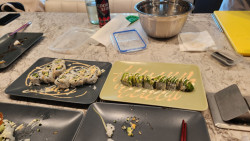Rolling Gluten-Free Sushi Review Photo from Cooking Class in Calgary