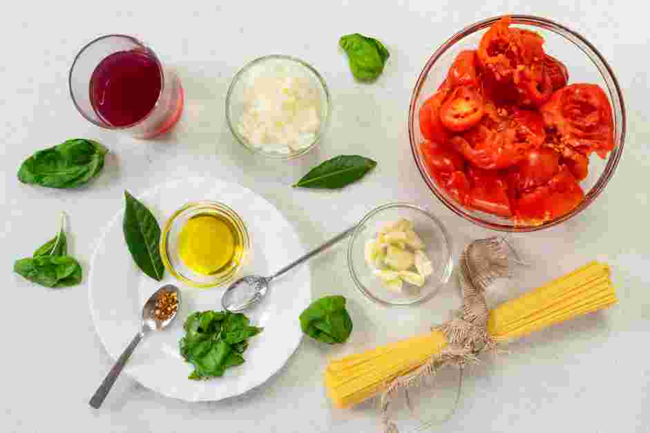 Sugo (Italian Tomato Sauce) Recipe: Prep and gather all ingredients.