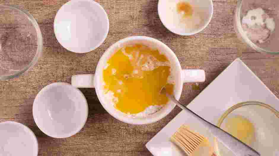 Vanilla Mug Cake Recipe: Pour in milk, vanilla extract and remaining melted butter.