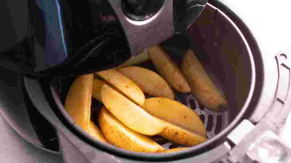Air Fryer Potato Wedges Recipe: Arrange inside the air fryer basket and cook for 15-20 minutes at 400°F.