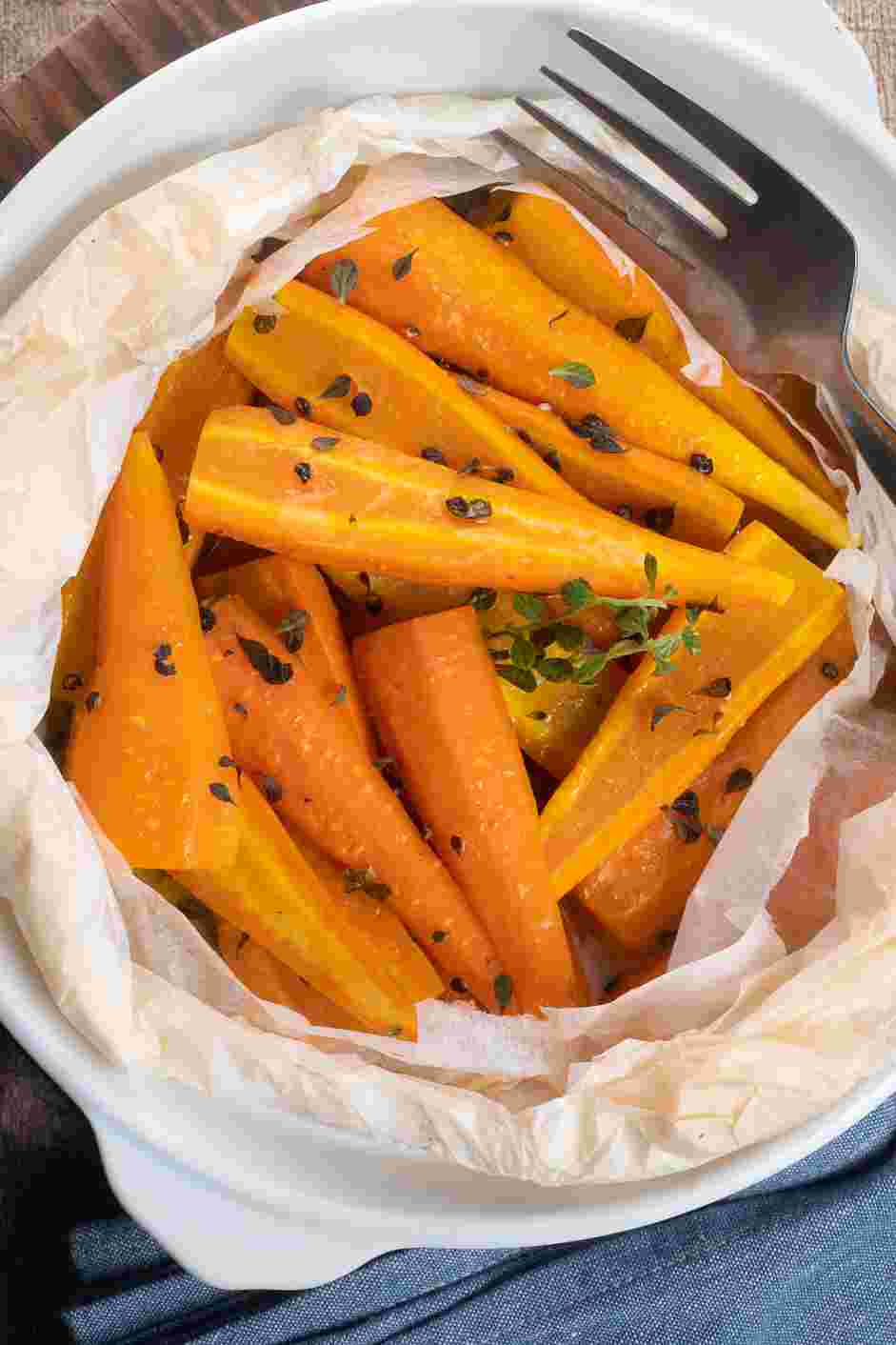 Instant Pot Carrots Recipe: Plate the carrots and pour the remaining maple butter on top.