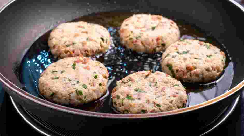 Quinoa Burger Recipe: On medium heat, pan-fry or grill your patties 4-6 minutes on each side until caramelized and golden brown.