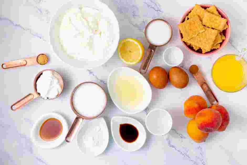 Peach Cobbler Cheesecake Recipe: Preheat the oven to 350°F.