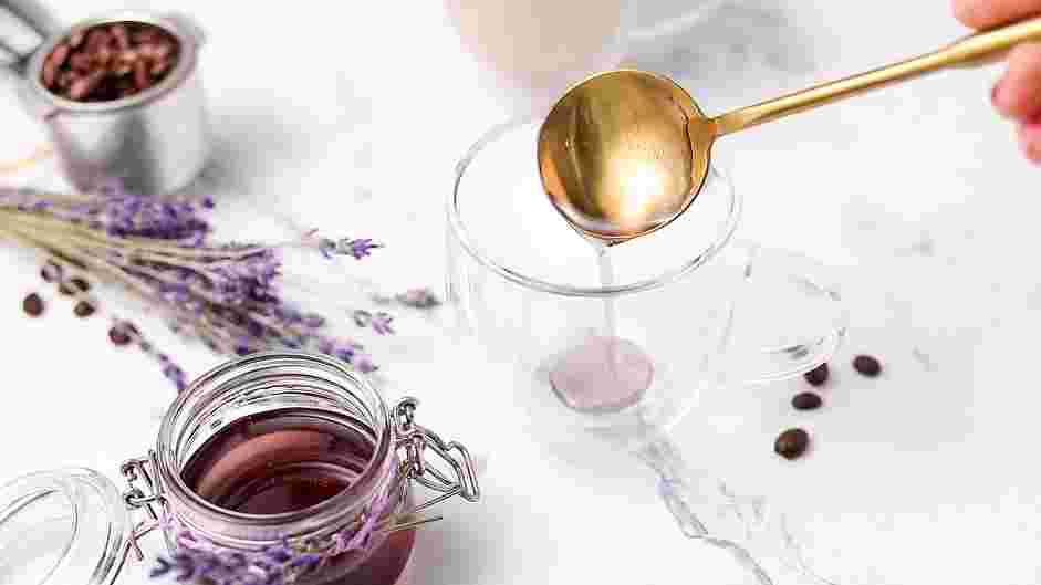 Simple Lavender Syrup for Coffee Recipe: Make the lavender latte.