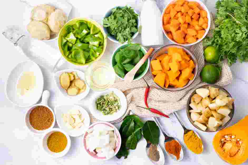 Vegan Curry Recipe: Measure and prep all ingredients.