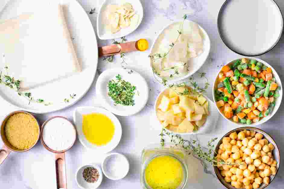 Vegan Pot Pie Recipe: Preheat the oven to 375°F.