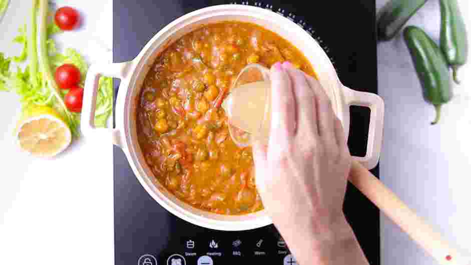 Vegan Stew Recipe: Stir in lemon juice and serve.