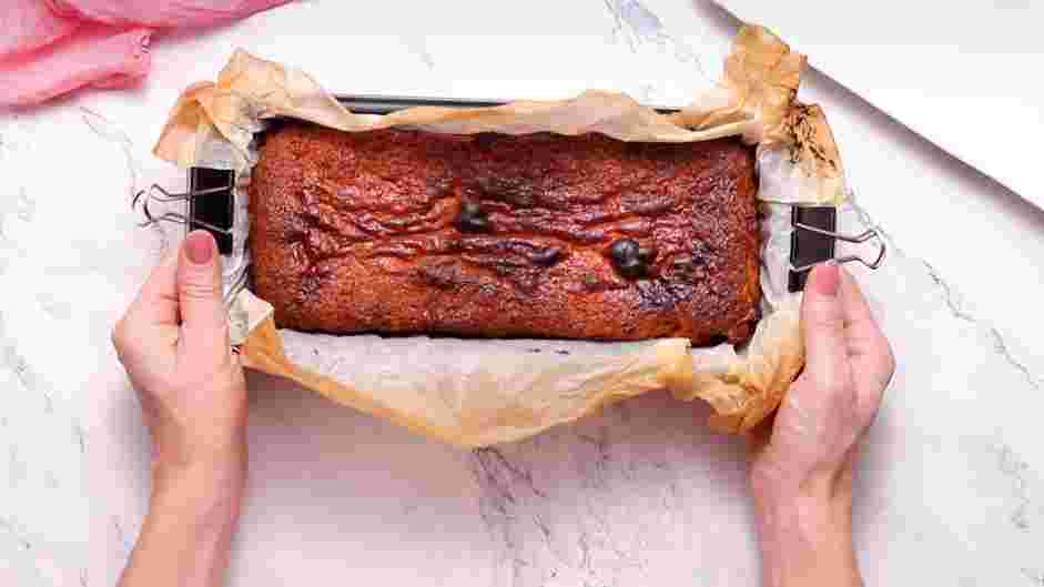 Raspberry Cake Recipe: Bake for 25 minutes at 400&deg;F, rotating the pan halfway.