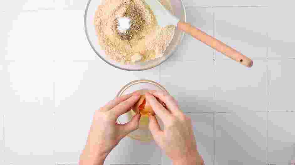 Almond Flour Pie Crust Recipe: Whisk the eggs in a small bowl.