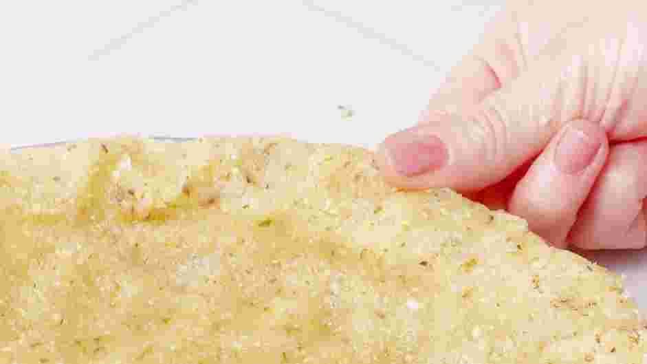 Almond Flour Pie Crust Recipe: Grease the bottom of a 9-inch round pie pan with butter.