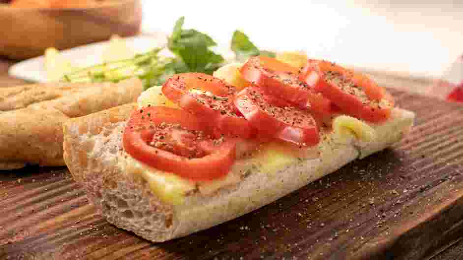 Caprese Panini Recipe: Sprinkle with salt and pepper.