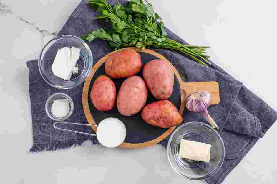 Red Skin Mashed Potatoes Recipe: Measure and prep all ingredients.