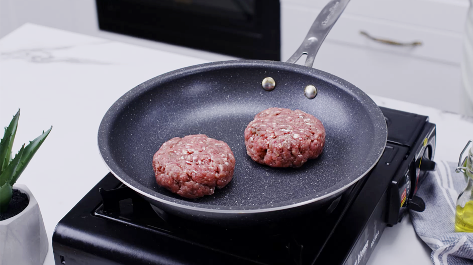 Lettuce Wrap Burger Recipe: On a stovetop griddle or a nonstick skillet over medium heat, cook the patties for about three to five minutes on each side or until it reaches an internal temperature of 165℉.