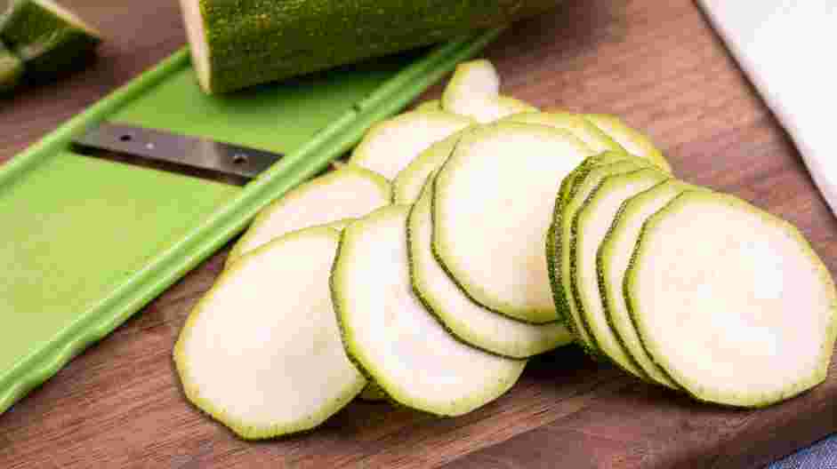 Air Fryer Zucchini Chips Recipe: Wash and dry your zucchini.