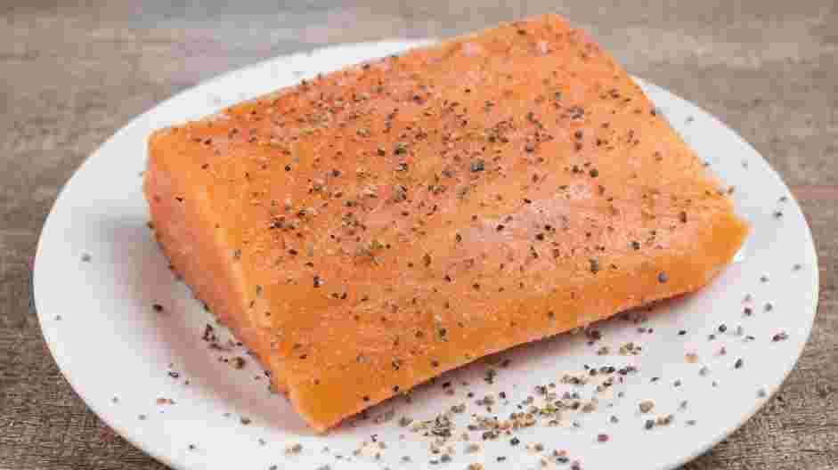 Lemon Butter Salmon Recipe: Season the salmon with salt and pepper.