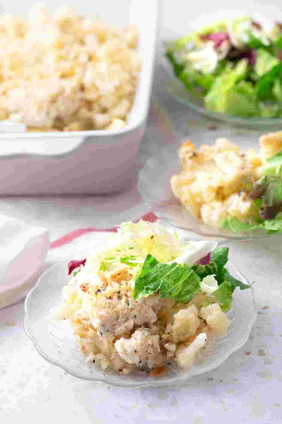 Cauliflower Gratin Recipe: Remove from the oven and let cool slightly before serving.