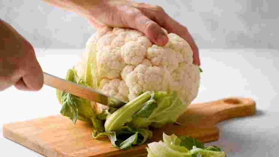 Cauliflower Chips Recipe: Preheat the oven to 365°F and line a sheet pan with parchment paper.