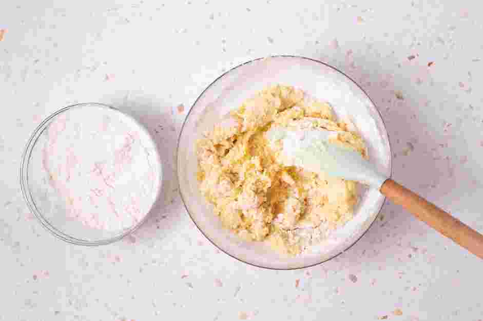 Cinnamon Cookies Recipe: With the mixer on low speed, add in the flour, baking soda, cream of tartar and salt.