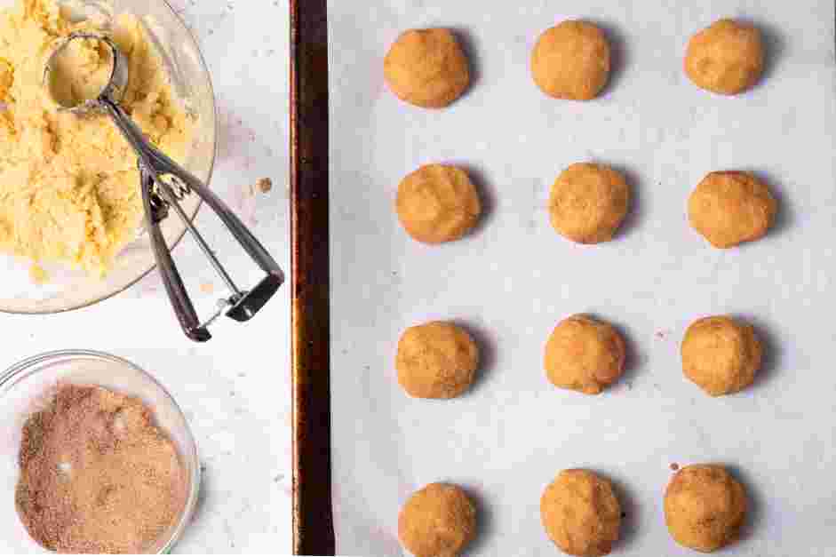 Cinnamon Cookies Recipe: Scoop 1&frac12; - 2 tablespoons of dough and roll into a ball.