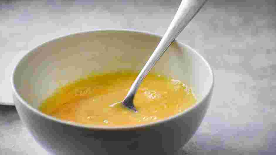 Greek Lemon Chicken Soup Recipe: 
While whisking the egg mixture, slowly drizzle in two ladles of hot soup.