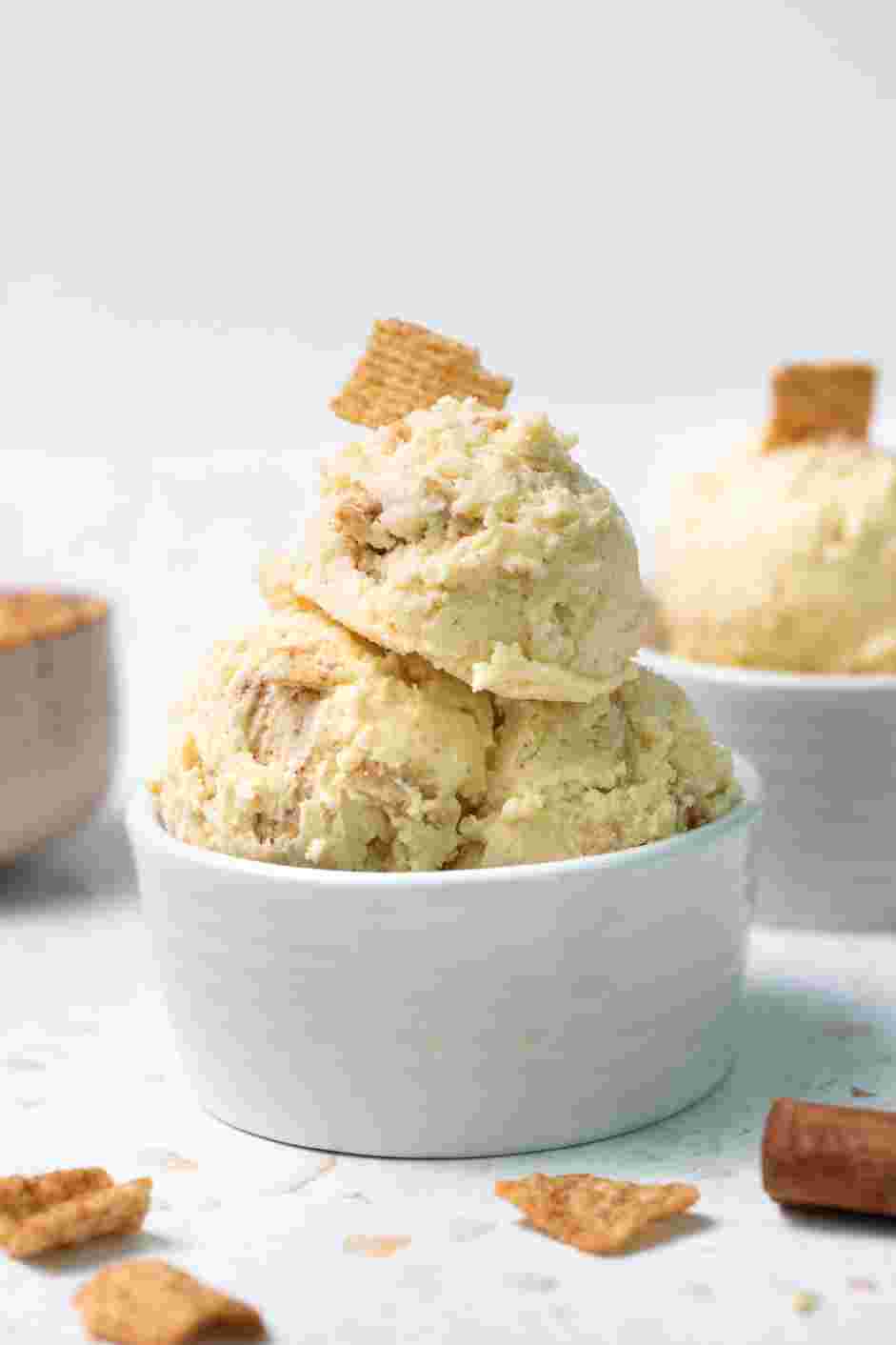 Cinnamon Toast Crunch Ice Cream Recipe: Freeze ice cream in the freezer for 3 hours or until very firm.