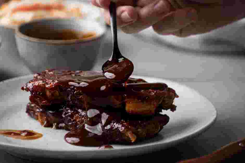 BBQ Jackfruit Recipe: Baste with the remaining BBQ sauce and slice into 1-inch slabs.