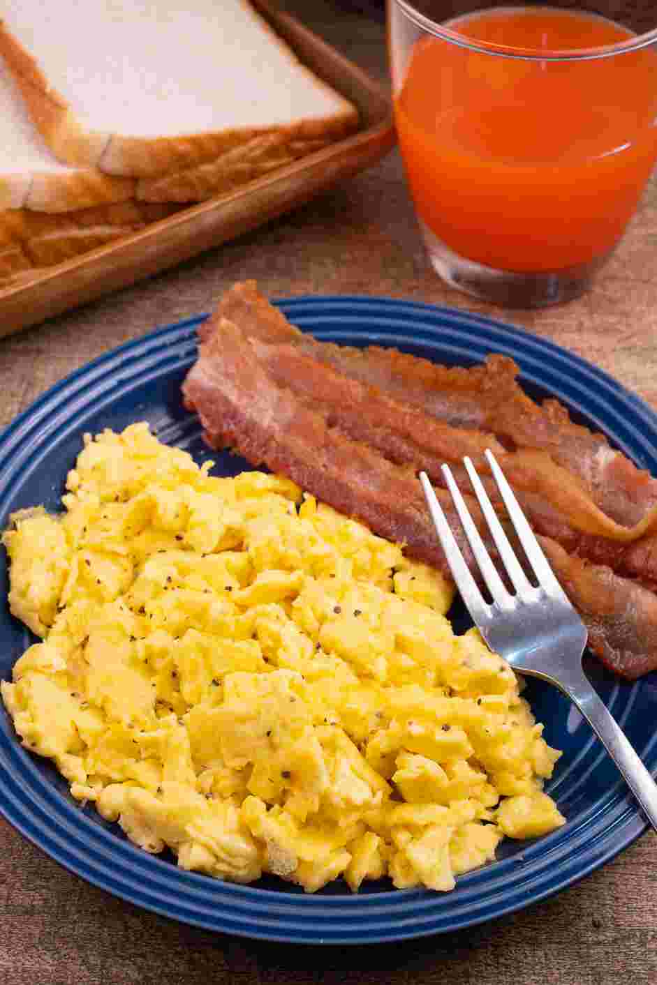 Fluffy Scrambled Eggs Recipe: Transfer the eggs onto your plate and serve hot.