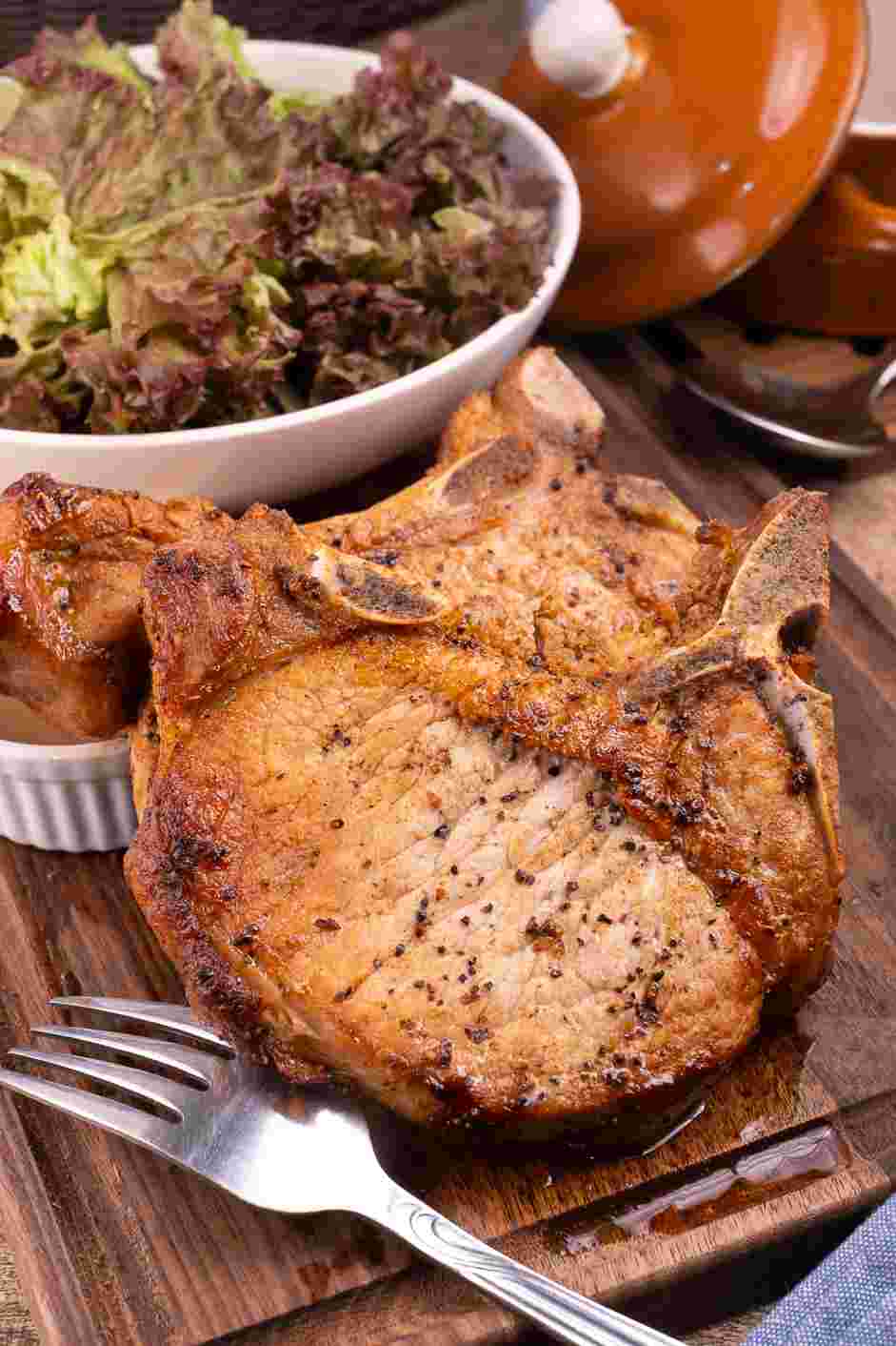 Skillet Pork Chops Recipe: Serve hot with a side salad.