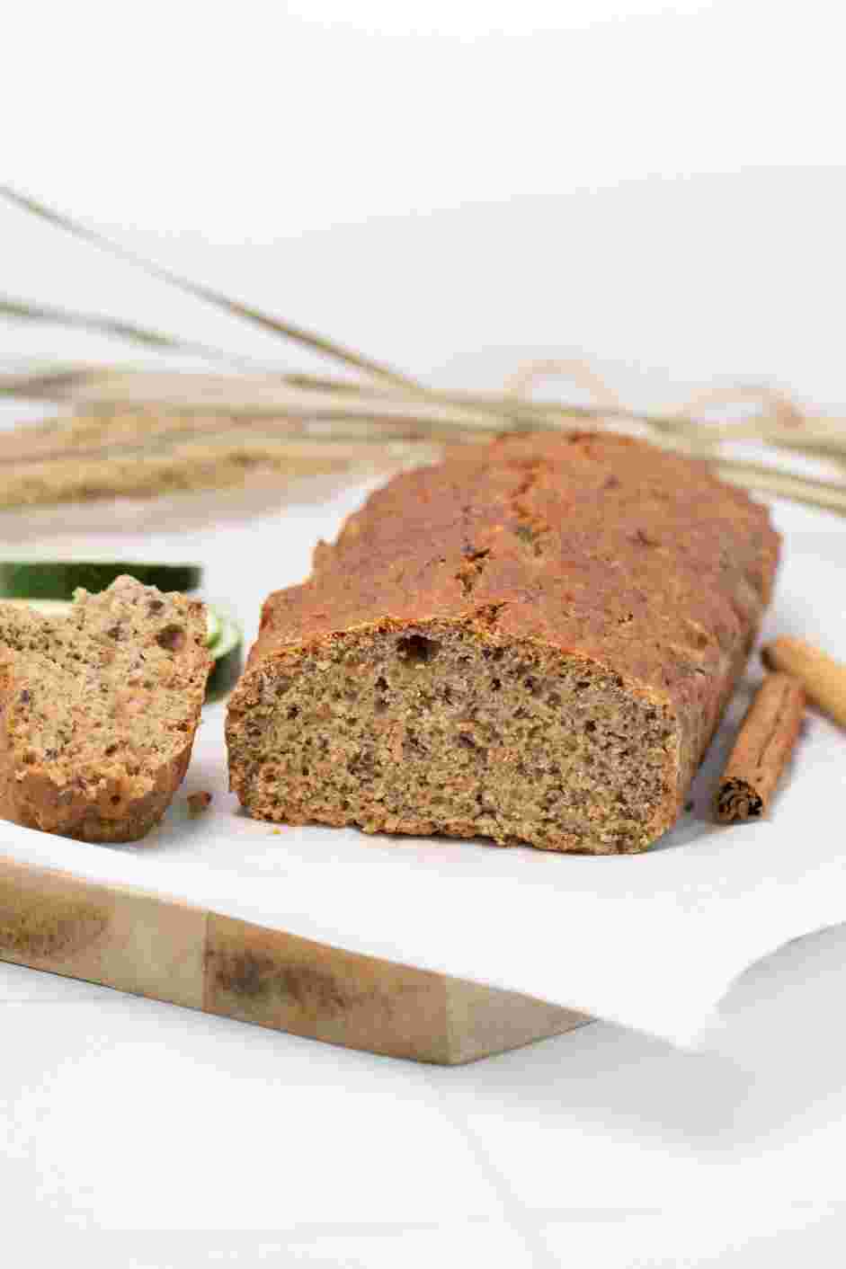 Vegan Zucchini Bread Recipe: Allow to cool for 10 minutes before slicing and enjoy!