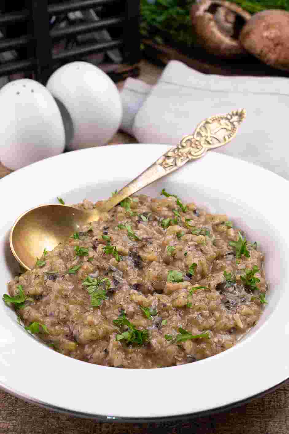 Wild Mushroom Risotto Recipe: Serve immediately.