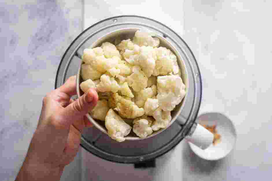 Vegan Shepherd's Pie Recipe: 
Transfer the cauliflower into the bowl of a food processor and add the nutritional yeast, miso and reserved garlic.