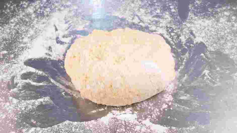 Italian Gnocchi Recipe: Knead the dough on a floured surface for 5-8 minutes, adding flour only when the dough becomes too sticky.