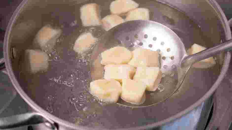 Italian Gnocchi Recipe: Boil the gnocchi in a pot of boiling salted water for about 60 seconds.