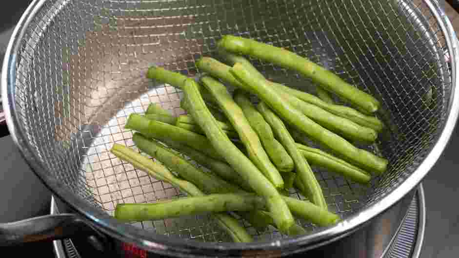 Green Bean Fries Recipe: 
Steam the green beans.