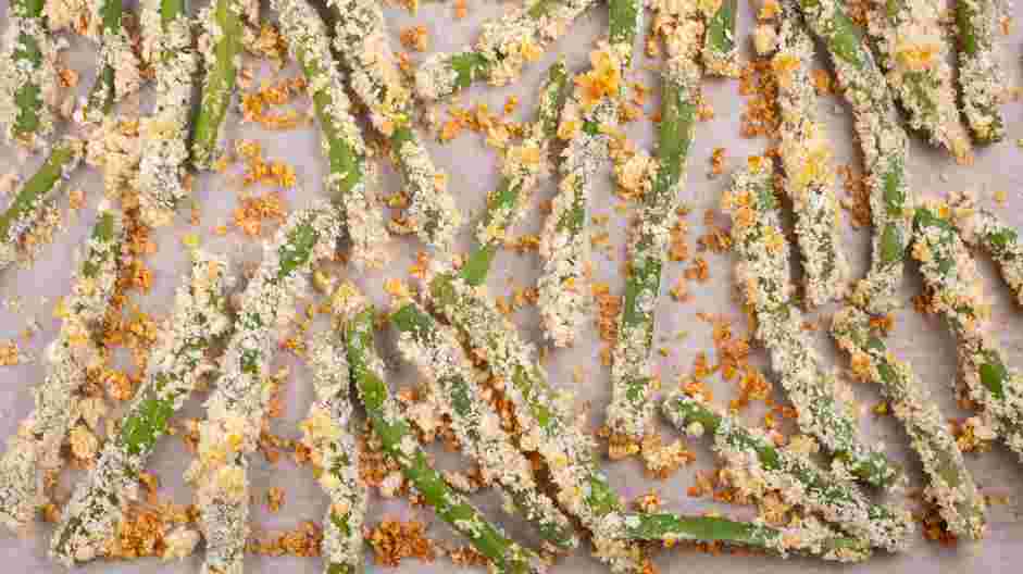 Green Bean Fries Recipe: Bake the green beans for 8-10 minutes or until golden brown and crispy.