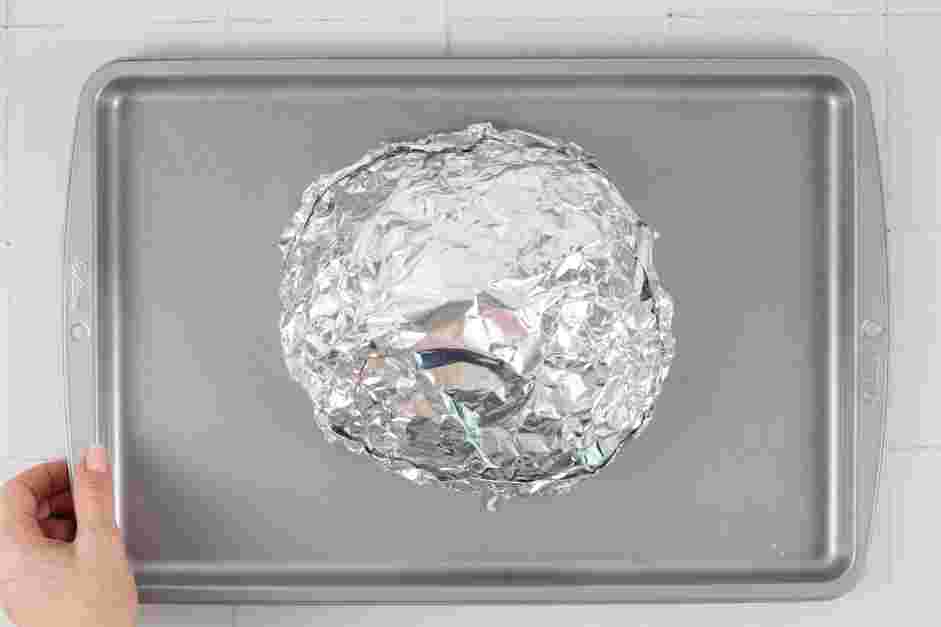 Pull Apart Bread Recipe:
Cover the top of the bread with another piece of aluminum foil.